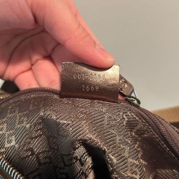 GUCCI Sherry Line Shoulder Bag Canvas Bronze Beige Brown - Picture 8 of 16